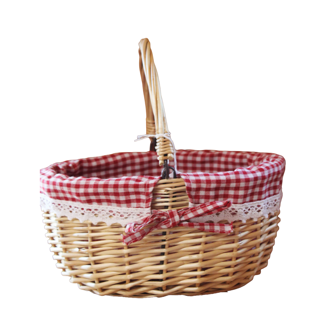 Gingham Picnic Basket